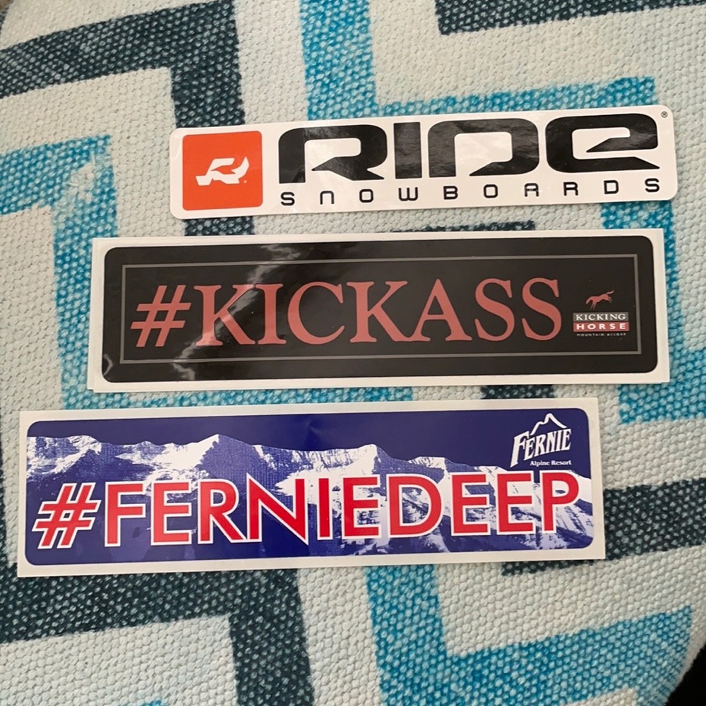 2 for $20 - Stickers - three snowboard/snow resort stickers